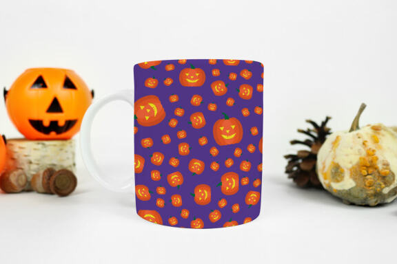 Halloween Mug Sublimation Bundle. Set of 8 PNG Mug wrap Designs. 11oz, 12oz, 15oz mug sublimation designs.