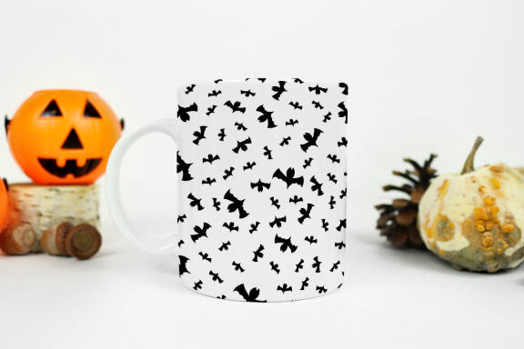 Halloween Mug Sublimation Bundle. Set of 8 PNG Mug wrap Designs. 11oz, 12oz, 15oz mug sublimation designs.