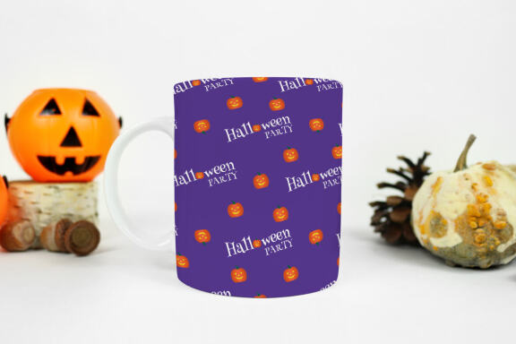 Halloween Mug Sublimation Bundle. Set of 8 PNG Mug wrap Designs. 11oz, 12oz, 15oz mug sublimation designs.