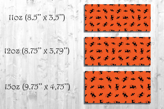 Halloween Mug Sublimation Bundle. Set of 8 PNG Mug wrap Designs. 11oz, 12oz, 15oz mug sublimation designs.