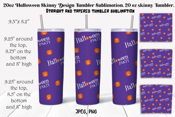 Halloween 20oz Tumbler Sublimation Bundle.