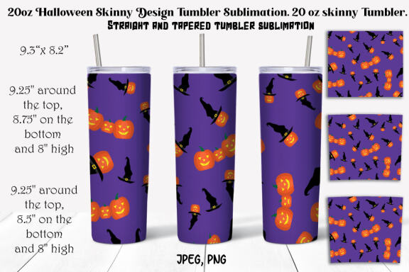 Halloween 20oz Tumbler Sublimation Bundle.