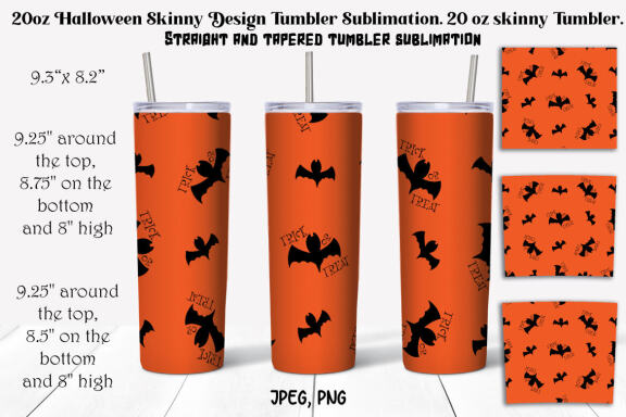 Halloween 20oz Tumbler Sublimation Bundle.
