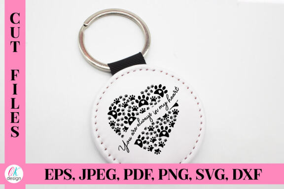 Dog Memorial SVG Bundle. Paws print heart SVG Cut Files. Dog Paws Svg.