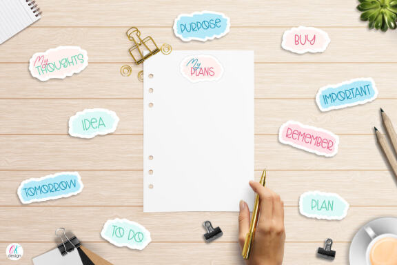 Planner stickers bundle vol. 1. Bullet Journal Stickers. Printable stickers.