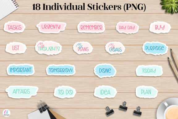 Planner stickers bundle vol. 1. Bullet Journal Stickers. Printable stickers.