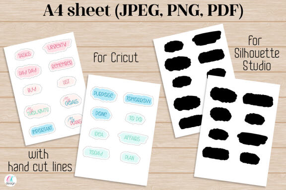 Planner stickers bundle vol. 1. Bullet Journal Stickers. Printable stickers.