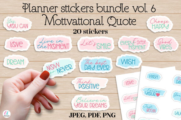 Planner stickers bundle vol. 6. Bullet Journal Stickers. Printable stickers.