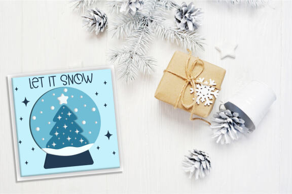 Christmas globe shadow box SVG, 3d Layered Paper cut Cutting File. Christmas shadow box.
