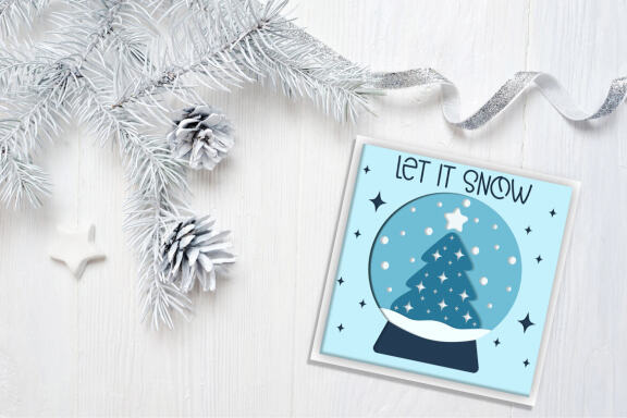 Christmas globe shadow box SVG, 3d Layered Paper cut Cutting File. Christmas shadow box.