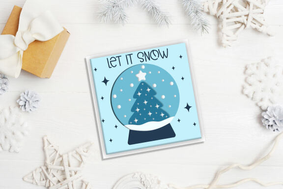 Christmas globe shadow box SVG, 3d Layered Paper cut Cutting File. Christmas shadow box.