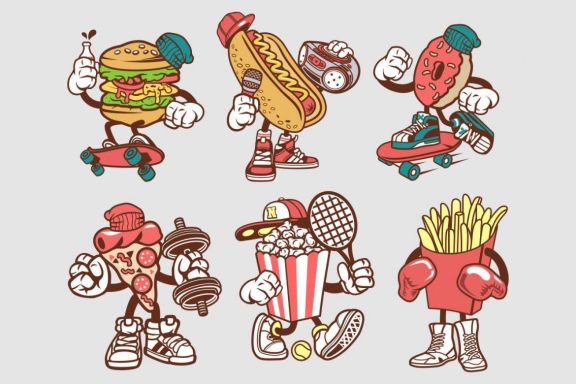Junk Food Cartoon Character | Deeezy