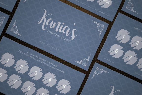 Kania’s Fashion Store Loyalty Card