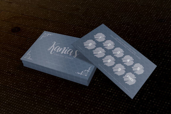 Kania’s Fashion Store Loyalty Card