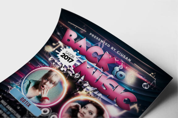 Back to Music Flyer Template