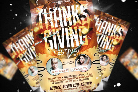 Thanks Giving Festival Flyer Template