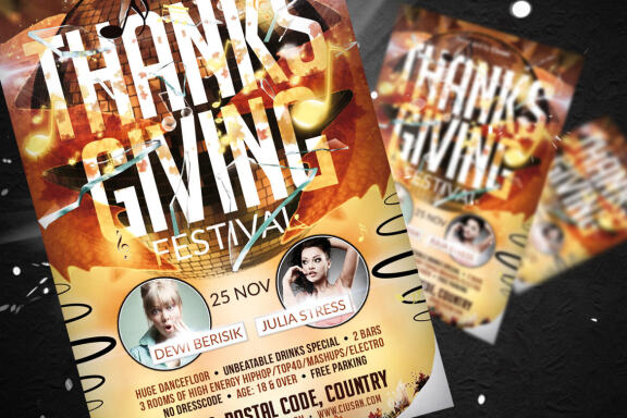 Thanks Giving Festival Flyer Template