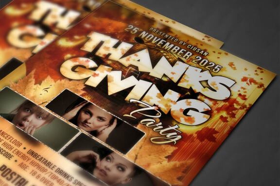 Thanksgiving Party Flyer Template