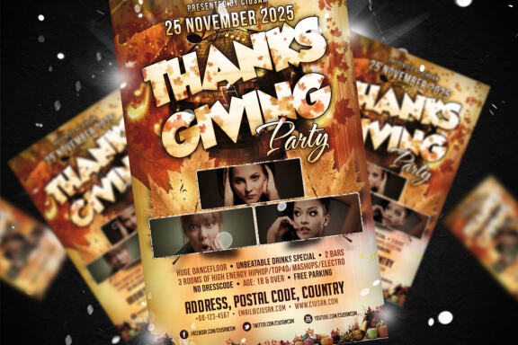 Thanksgiving Party Flyer Template