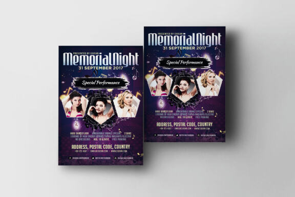 Memorial Night Flyer Template