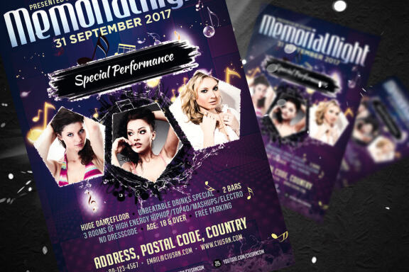 Memorial Night Flyer Template