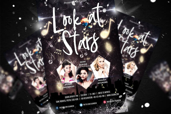 Look at Stars Flyer Template