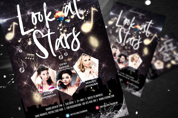Look at Stars Flyer Template