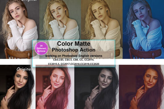 Color Matte Photoshop Action