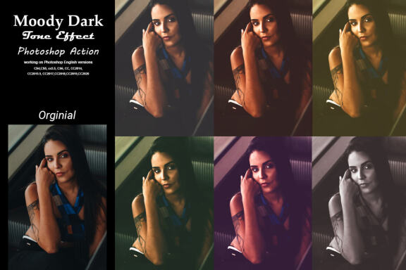 Moody Dark Tone Effect PS Action