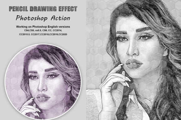 Pencil Drawing Effect Photoshop Action