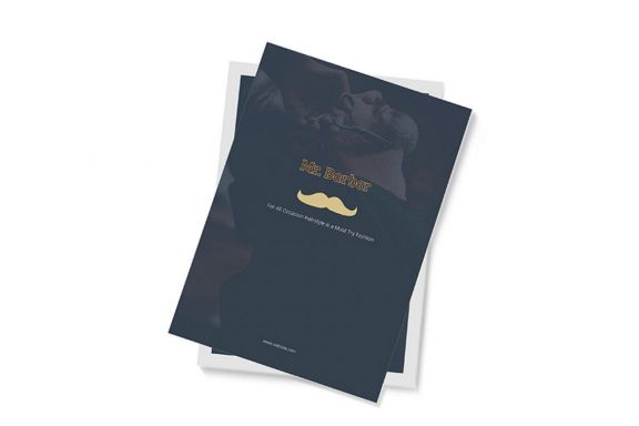 Mr.Barber Barbershop A4 Brochure Template