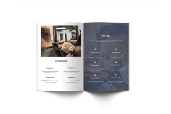 Mr.Barber Barbershop A4 Brochure Template