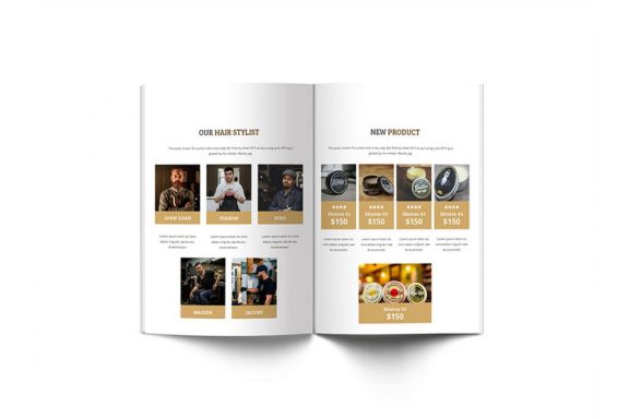 Mr.Barber Barbershop A4 Brochure Template
