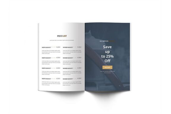 Mr.Barber Barbershop A4 Brochure Template