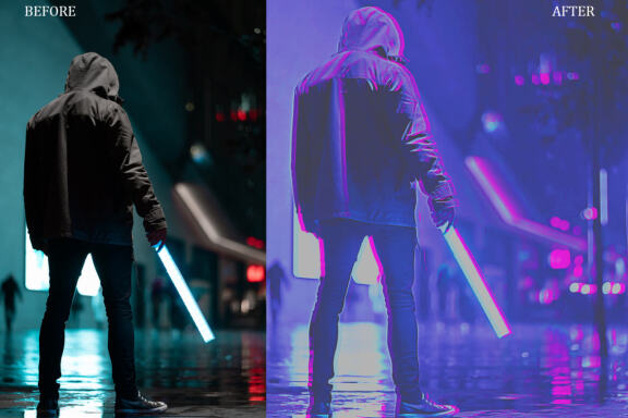 CyberPunk Glitch Photoshop Action