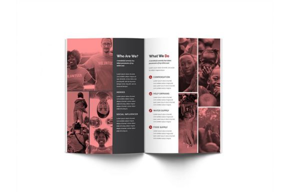 Charity A4 Brochure Template