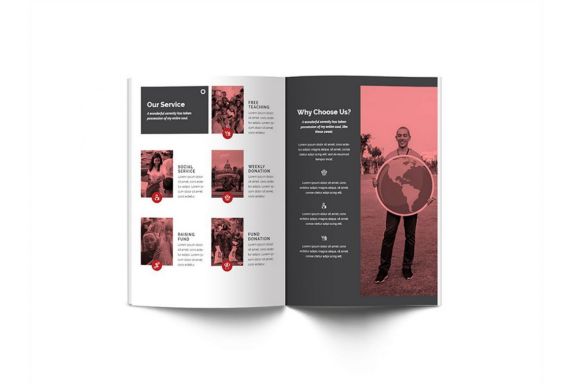 Charity A4 Brochure Template