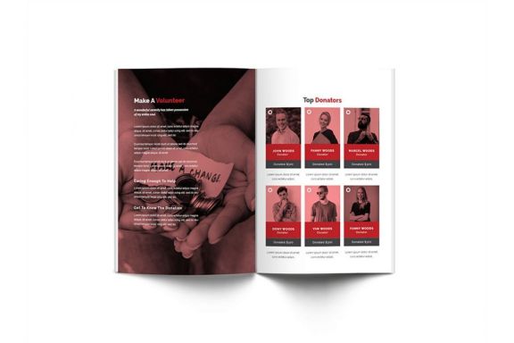 Charity A4 Brochure Template