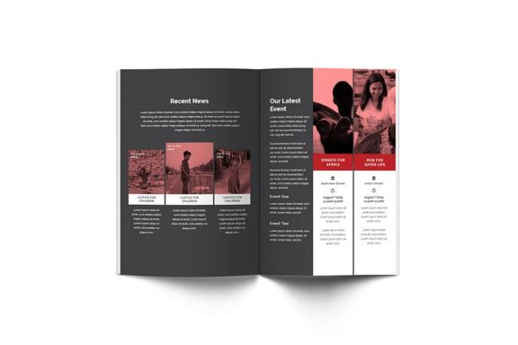 Charity A4 Brochure Template