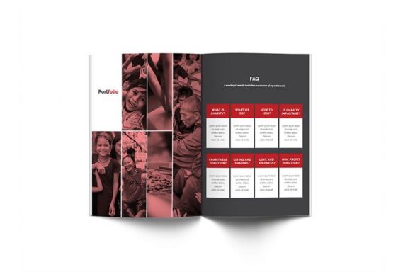 Charity A4 Brochure Template