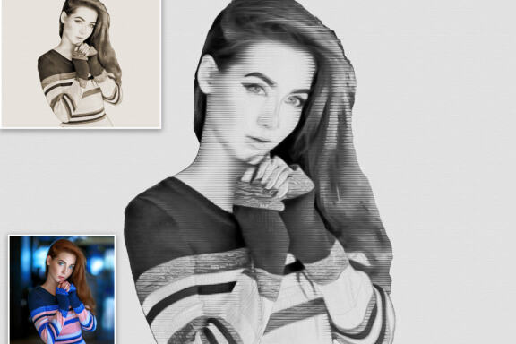 Line Art Photoshop Action