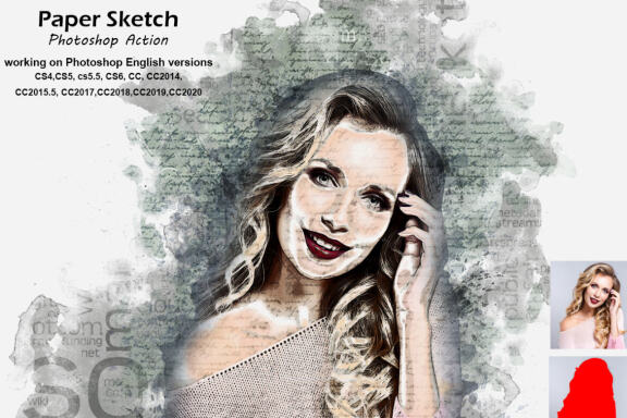 Paper Sketch Photoshop Action