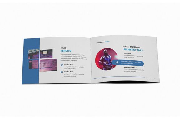 Music A5 Brochure Template