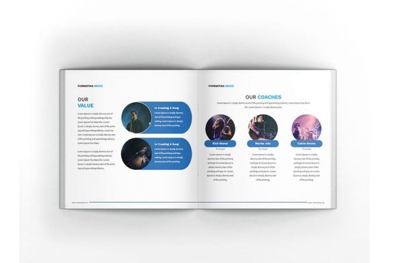 Music Square Brochure Template