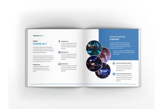 Music Square Brochure Template