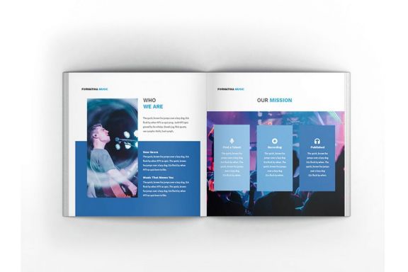 Music Square Brochure Template