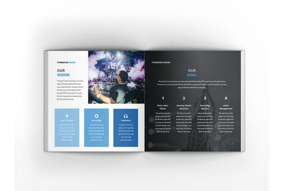 Music Square Brochure Template