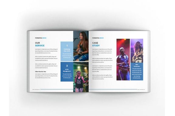 Music Square Brochure Template