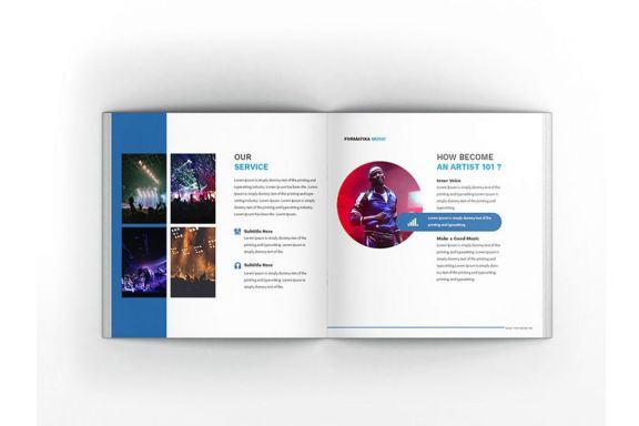 Music Square Brochure Template
