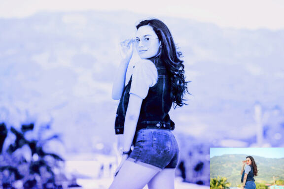 White Blue Color Effect